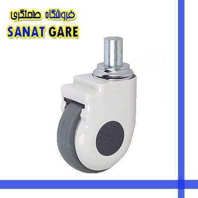 چرخ های بیمارستانی طوسی و قابدار|چرخ بیمارستانی طوسی و قاب دار سایز 125 گردان