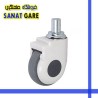 چرخ های بیمارستانی طوسی و قابدار|چرخ بیمارستانی طوسی و قاب دار سایز 125 گردان
