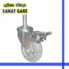 چرخهای ژله ای و شیشه ای|چرخ ژله ای سایز 100 ترمزدار