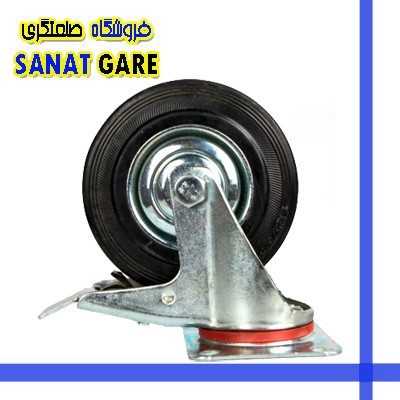 چرخ های مشکی|چرخ مشکی سایز 100 ترمزدار